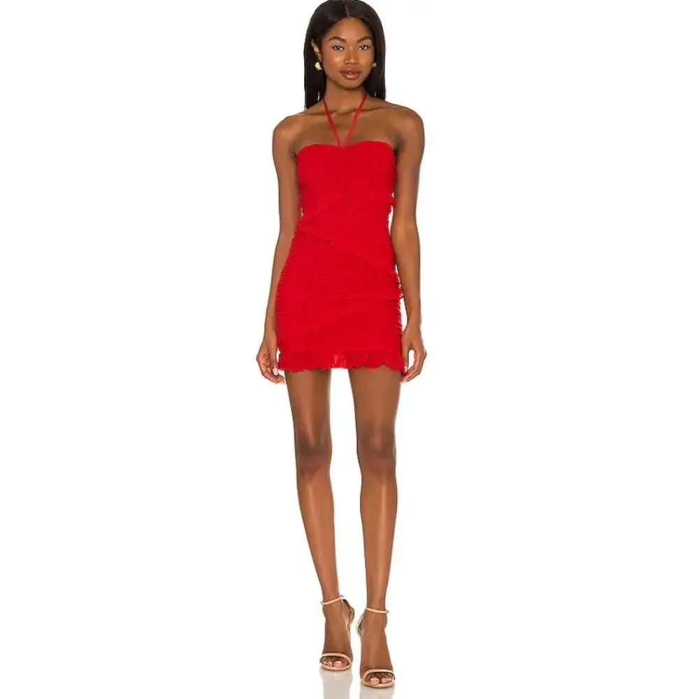 Majorelle Kaylee Mini Dress Size Medium in Red